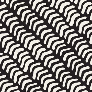 Abstract Background With Rounded brush strokes. Doodle Vector Seamless Pattern. Stock Illustration