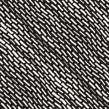 Abstract Background With Rounded brush strokes. Doodle Vector Seamless Pattern. Stock Illustration