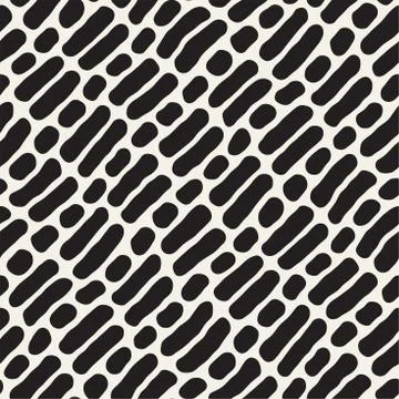 Abstract Background With Rounded brush strokes. Doodle Vector Seamless Pattern. Stock Illustration