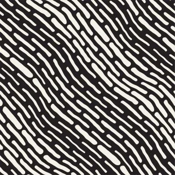 Abstract Background With Rounded brush strokes. Doodle Vector Seamless Pattern. Illustrazione stock