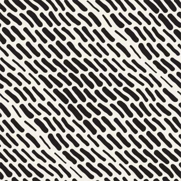 Abstract Background With Rounded brush strokes. Doodle Vector Seamless Pattern. Stock Illustration