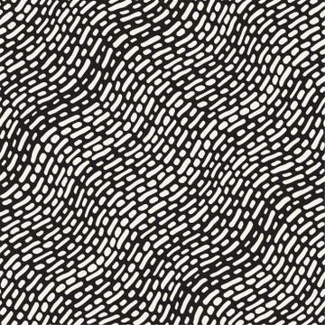 Abstract Background With Rounded brush strokes. Doodle Vector Seamless Pattern. Stock Illustration