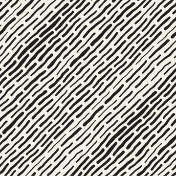 Abstract Background With Rounded brush strokes. Doodle Vector Seamless Pattern. Stock Illustration