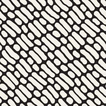 Abstract Background With Rounded brush strokes. Doodle Vector Seamless Pattern. Stock Illustration