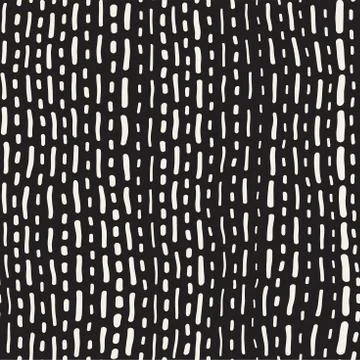 Abstract Background With Rounded brush strokes. Doodle Vector Seamless Pattern Stock Illustration