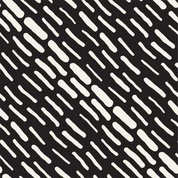 Abstract Background With Rounded brush strokes. Doodle Vector Seamless Pattern. Stock Illustration
