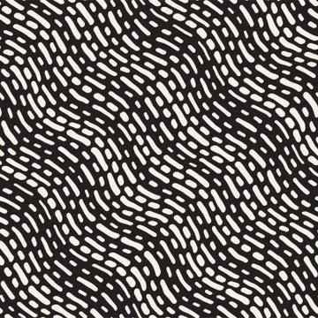 Abstract Background With Rounded brush strokes. Doodle Vector Seamless Pattern. Stock Illustration