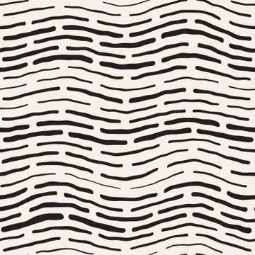 Abstract Background With Rounded brush strokes. Doodle Vector Seamless Pattern. Stock Illustration