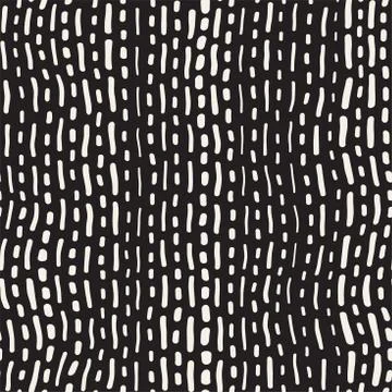 Abstract Background With Rounded brush strokes. Doodle Vector Seamless Pattern. Stock Illustration