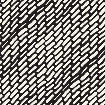 Abstract Background With Rounded brush strokes. Doodle Vector Seamless Pattern. Stock Illustration