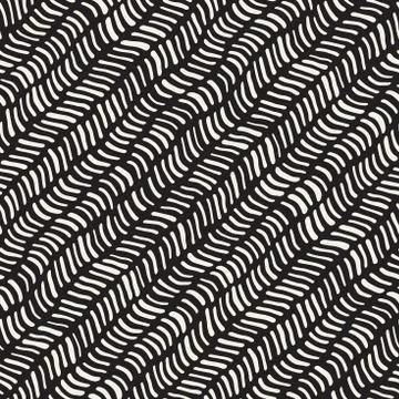 Abstract Background With Rounded brush strokes. Doodle Vector Seamless Pattern. Illustrazione stock