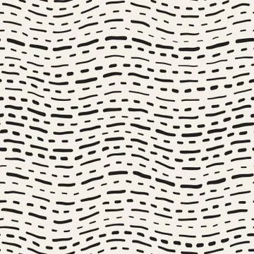 Abstract Background With Rounded brush strokes. Doodle Vector Seamless Pattern. Stock Illustration