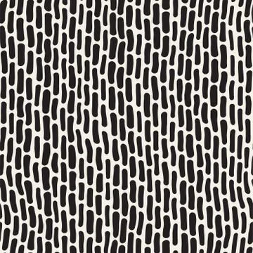 Abstract Background With Rounded brush strokes. Doodle Vector Seamless Pattern. Stock Illustration