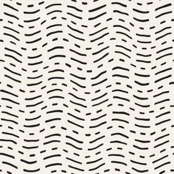 Abstract Background With Rounded brush strokes. Doodle Vector Seamless Pattern. Stock Illustration