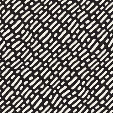 Abstract Background With Rounded brush strokes. Doodle Vector Seamless Pattern. Stock Illustration