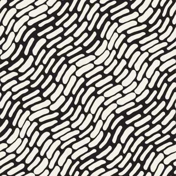 Abstract Background With Rounded brush strokes. Doodle Vector Seamless Pattern. Stock Illustration
