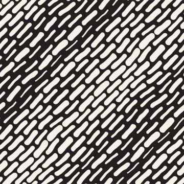 Abstract Background With Rounded brush strokes. Doodle Vector Seamless Pattern. Illustrazione stock