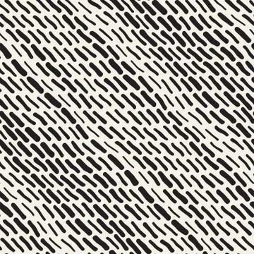 Abstract Background With Rounded brush strokes. Doodle Vector Seamless Pattern. Stock Illustration