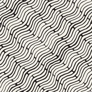 Abstract Background With Rounded brush strokes. Doodle Vector Seamless Pattern. Illustrazione stock