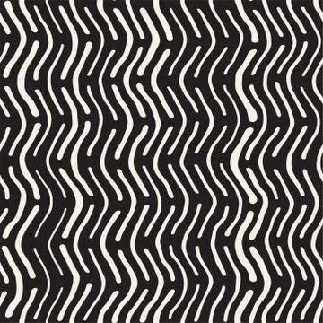 Abstract Background With Rounded brush strokes. Doodle Vector Seamless Pattern. Stock Illustration