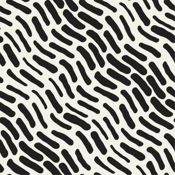 Abstract Background With Rounded brush strokes. Doodle Vector Seamless Pattern. Illustrazione stock