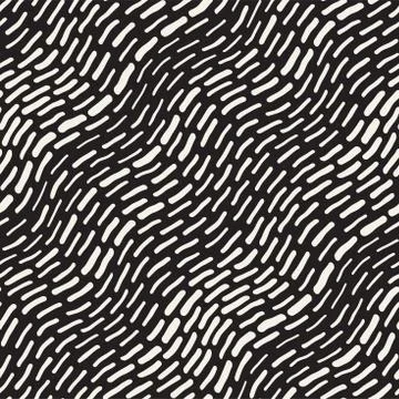 Abstract Background With Rounded brush strokes. Doodle Vector Seamless Pattern. 스톡 일러스트