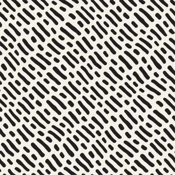 Abstract Background With Rounded brush strokes. Doodle Vector Seamless Pattern. 스톡 일러스트