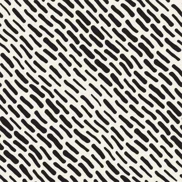 Abstract Background With Rounded brush strokes. Doodle Vector Seamless Pattern. Stock Illustration