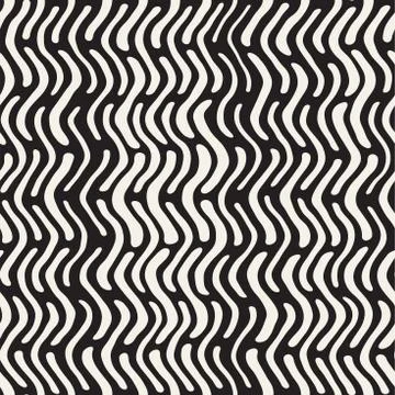 Abstract Background With Rounded brush strokes. Doodle Vector Seamless Pattern. Stock Illustration