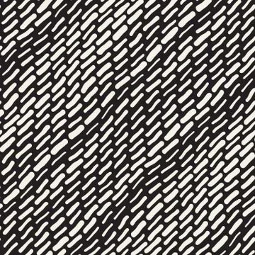 Abstract Background With Rounded brush strokes. Doodle Vector Seamless Pattern. Stock Illustration