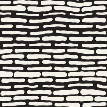 Abstract Background With Rounded brush strokes. Doodle Vector Seamless Pattern. Stock Illustration