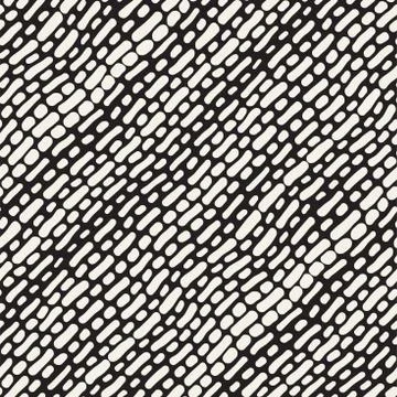 Abstract Background With Rounded brush strokes. Doodle Vector Seamless Pattern. Stock Illustration