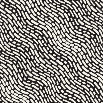 Abstract Background With Rounded brush strokes. Doodle Vector Seamless Pattern. Stock Illustration