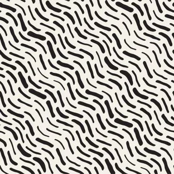 Abstract Background With Rounded brush strokes. Doodle Vector Seamless Pattern. Stock Illustration