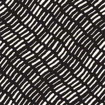 Abstract Background With Rounded brush strokes. Doodle Vector Seamless Pattern. Stock Illustration