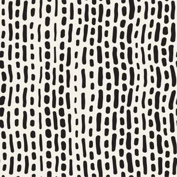 Abstract Background With Rounded brush strokes. Doodle Vector Seamless Pattern. Stock Illustration