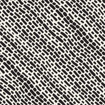 Abstract Background With Rounded brush strokes. Doodle Vector Seamless Pattern. Stock Illustration