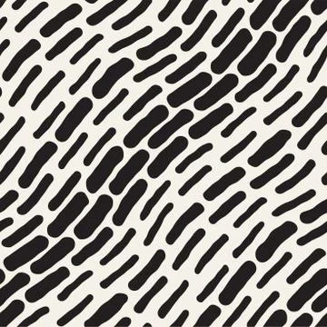 Abstract Background With Rounded brush strokes. Doodle Vector Seamless Pattern. Stock Illustration