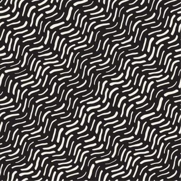 Abstract Background With Rounded brush strokes. Doodle Vector Seamless Pattern. Illustrazione stock