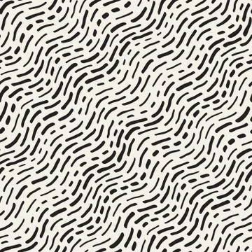 Abstract Background With Rounded brush strokes. Doodle Vector Seamless Pattern. Stock Illustration