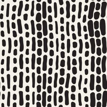 Abstract Background With Rounded brush strokes. Doodle Vector Seamless Pattern. Stock Illustration