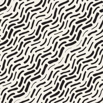 Abstract Background With Rounded brush strokes. Doodle Vector Seamless Patter Stock Illustration