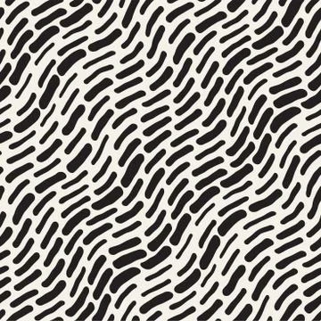 Abstract Background With Rounded brush strokes. Doodle Vector Seamless Patter Stock Illustration