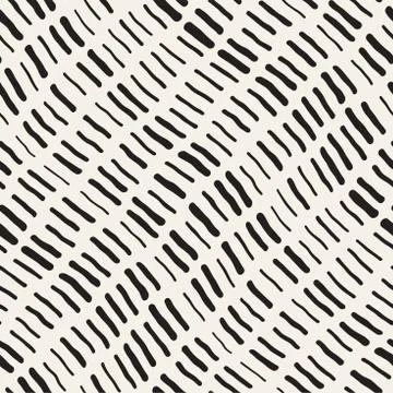 Abstract Background With Rounded brush strokes. Doodle Vector Seamless Patter Stock Illustration