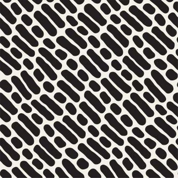 Abstract Background With Rounded brush strokes. Doodle Vector Seamless Patter Stock Illustration