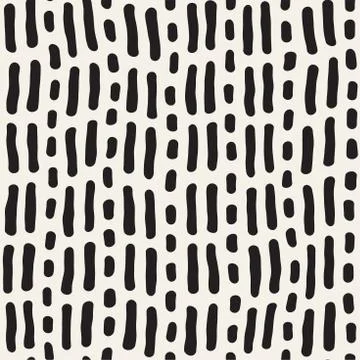 Abstract Background With Rounded brush strokes. Doodle Vector Seamless Patter Stock Illustration