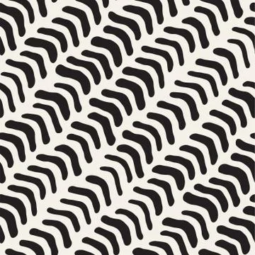 Abstract Background With Rounded brush strokes. Doodle Vector Seamless Patter Stock Illustration