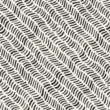 Abstract Background With Rounded brush strokes. Doodle Vector Seamless Patter Stock Illustration