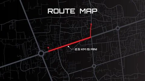 Abstract background of route navigation location map with address and Estim.. Illustrazione stock