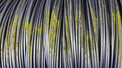 Abstract background of rust surface on steel wire rods, Close up rusty on hig Stock Photos
